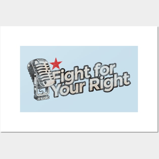 Fight for Your Right - Vintage Karaoke song Wall Art by G-THE BOX